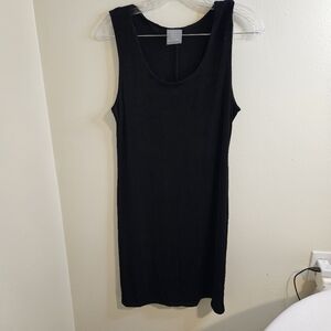 Rabbit designs Summer Dress Black Midi  Size 14 M